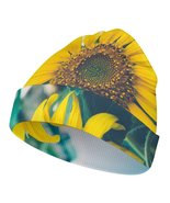 Mondxflaur Sunflower Winter Children Beanie Hats Warm Baby Knit Caps for... - £13.54 GBP