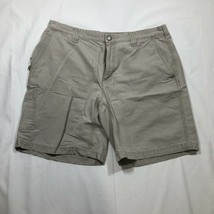 Columbia Shorts Mens 36 Beige Khaki Pockets Above Knee Cotton Casual - $14.84