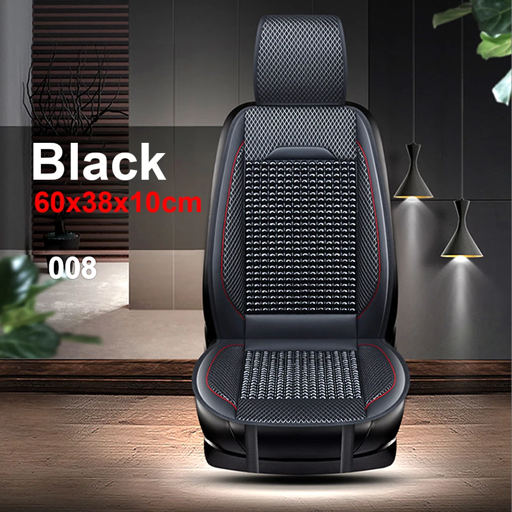 PU Leather Universal Car Seat Covers Breathable Summer Cooling Auto Front Seat - £41.71 GBP