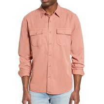 Frame Men's Long Sleeve Double Pocket Button Front Solid Twill Shirt Aragon - £42.95 GBP