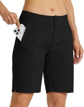 Willit Women&#39;S Golf Hiking Shorts 9&quot; Quick Dry Athletic Long Summer Shor... - $42.99