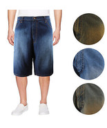 Men's Cotton Blend Denim Faded Wash Quality Relaxed Fit Casual Jean Shorts - $30.98