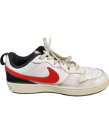 Nike Court Borough Low 2 GS Sneakers Youth Size 7 White Red Black BQ5448... - $32.52