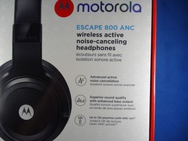 Motorola Escape 800 Noise Cancelling Bluetooth Headphones &amp; Mic Bass (bl... - £46.69 GBP