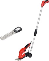 Goplus 7.2V Cordless Grass Shear + Hedge Trimmer w/Wheeled Extension Pole and - £82.86 GBP