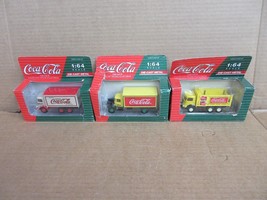 Lot of 3 Vintage Die Cast Coca Cola 1:64 Scale Mack Trademarks Model BM ... - £36.14 GBP
