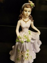 Quinceanera Cake Topper Figure Violet Dress Girl - $6.85
