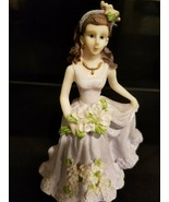 Quinceanera Cake Topper Figure Violet Dress Girl - $186.04 MXN