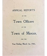 Antique 1901 Mercer, Maine City Report booklet full of Town Hall Records... - £23.22 GBP