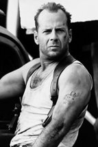 Bruce Willis beefcake in white tank top looking tough Die Hard 3 18x24 Poster - £19.77 GBP