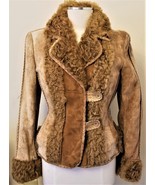 Women&#39;s Winter Jacket Vera Pelle Size-10 Light Brown Made in Italy - £54.90 GBP