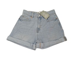 Junior&#39;s H&amp;M Mom- Shorts Size 4 Denim Cuffed New With Tags - $14.80