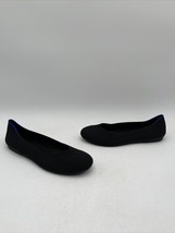 Rothy’s “THE FLAT” Black Knitted Round Toe Slip On Flats Size 6.5 - £50.88 GBP