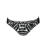 Bar Iii Black White Kaleidoscope Printed Scinched Side-Tab Bikini Bottom L - £14.37 GBP