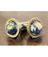 Vintage Robert Tateossian sterling cuff links spinning Lapis globe semi-... - €173,58 EUR
