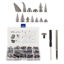 150 Piece Screw Spike Studs For Clothing Crafts Diy With Tools, Assorted... - £27.38 GBP