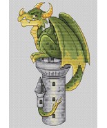 Dragon Cross stitch Baby Dinosaur pdf pattern - Funny Dragon cross stitc... - $6.49