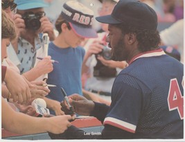 Boston Red Sox Lee Smith Signing Autographs For Fans 1989 Pinup Photo 8x10  - $1.99