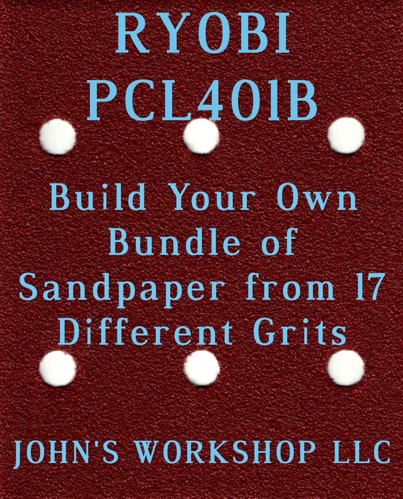 Primary image for Build Your Own Bundle of RYOBI PCL401B 1/4 Sheet No-Slip Sandpaper - 17 Grits!