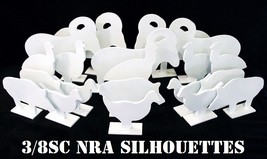 3/8sc NRA Metallic Silhouette Targets - 20pc Small Bore Pistol Knock-overs - 382 - £243.79 GBP