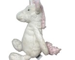 JellyCat Bashful White Unicorn 12 &quot; Lovey Animal Pink Mane Stuffed Anima... - $14.41