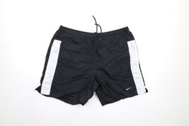 Vintage 90s Nike Mens XL Color Block Travis Scott Mini Swoosh Lined Shorts Black - £39.52 GBP