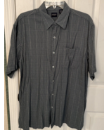 Arrow Men&#39;s Grey Check Button Down Shirt Size Large - $21.76 CAD