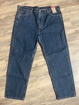 LEVI&#39;S 550 Relaxed 100% Cotton Medium Wash Blue Denim Jeans NWT 44x32 - £22.98 GBP