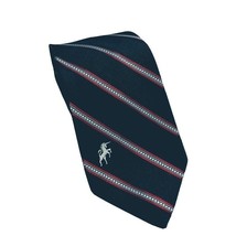 Bronzini Navy Red Tie Polyester and Silk Necktie Unicorn 3 Inch Wide 55 ... - £7.75 GBP