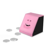 Face Money Bank, Automatic Coin Eating Saving Box, Blue Cartoon Plastic ... - $22.99