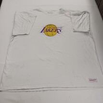 Mitchell & Ness Los Angeles Lakers T-Shirt Men's 5XL White Cotton Basketball image 14