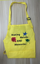 Making Messes and Memories embroidered kid&#39;s apron - £9.56 GBP