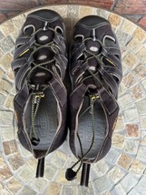 Keen Footwear Size 11 Kanyon Hiking Waterproof Sandals 1126-BKGA Black Yellow - £18.96 GBP