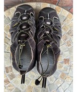 Keen Footwear Size 11 Kanyon Hiking Waterproof Sandals 1126-BKGA Black Yellow - $23.75