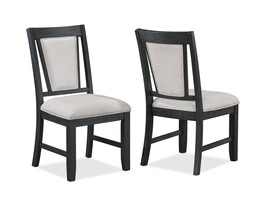 Contemporary Dining Chairs Set of 2 Gray - £206.73 GBP