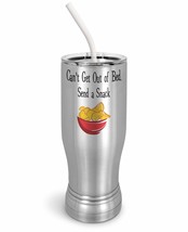 PixiDoodle Funny Stuck in Bed Food Lovers Insulated Coffee Mug Tumbler with Spil - £26.32 GBP+