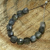 Labradorite Faceted Cube Beads Briolette Natural Loose Gemstone Making Jewelry - $7.97