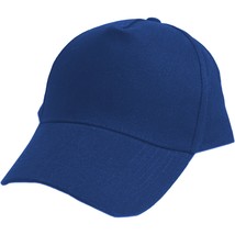 CP0012 Plain Blue 5-Panel Brushed Twill Cap (Medium Profile) - $10.97