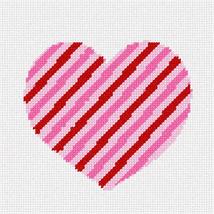 Pepita Needlepoint Canvas: Heart Striped, 7&quot; x 7&quot; - £39.84 GBP+