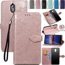 For Nokia 3.2 (2019) Flip Leather Magnetic Patterned Strap Wallet Case Cover - £41.32 GBP