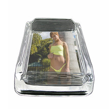 Finland Pin Up Girls D13 Glass Square Ashtray 4&quot; x 3&quot; Smoking Cigarette Bar - £36.98 GBP