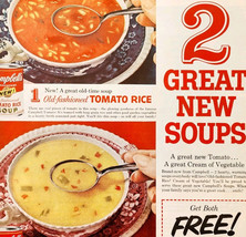 1959 Campbell&#39;s Tomato Rice Cream Of Veg Soup Advertisement Canned Foods... - $554.45 MXN