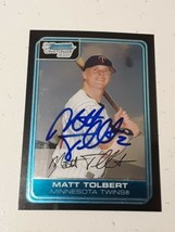 Matt Tolbert Minnesota Twins 2006 Bowman Chrome Autograph Card #BC41 READ DESCR - £3.85 GBP