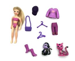 Polly Pocket Doll With Clothing, Shoes &amp; Accessories Blonde Rooted Hair ... - $12.95