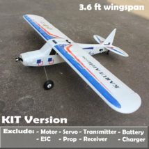 RC Airplane KIT Super Cub Monoplane Trainer Flight 3.6ft Wingspan DIY Ai... - $123.46 CAD