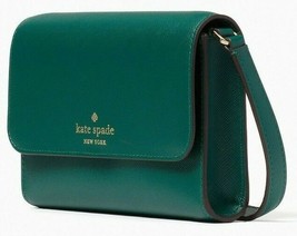 Kate Spade Brynn Flap Crossbody Deep Jade Dark Green K4804 NWT $239 Reta... - £65.40 GBP