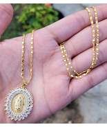 Chain with Virgin of Guadalupe pendant / Cadena con dije de Virgen de Gu... - $25.00
