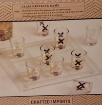 Tic Tac Toe Shot Glass Drinking Game Set Barware New in Box - £15.62 GBP