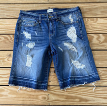 sneak peek NWOT women’s Distressed cut off shorts size S blue C2 - £13.16 GBP