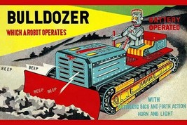 Bulldozer which a Robot Operates - Art Print - £17.66 GBP+